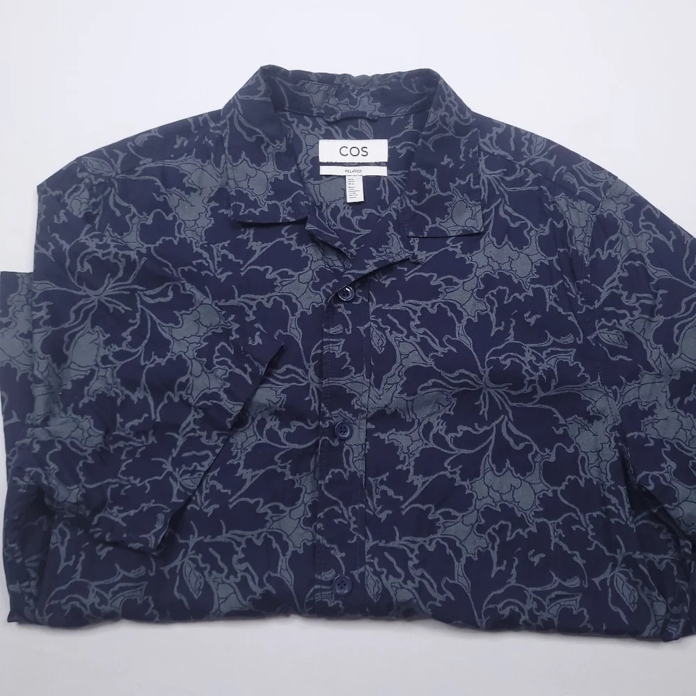 COS US Floral Hawaiian Shirt Relaxed Fit With Pockets 100% Cotton XL - Picture 4 of 10